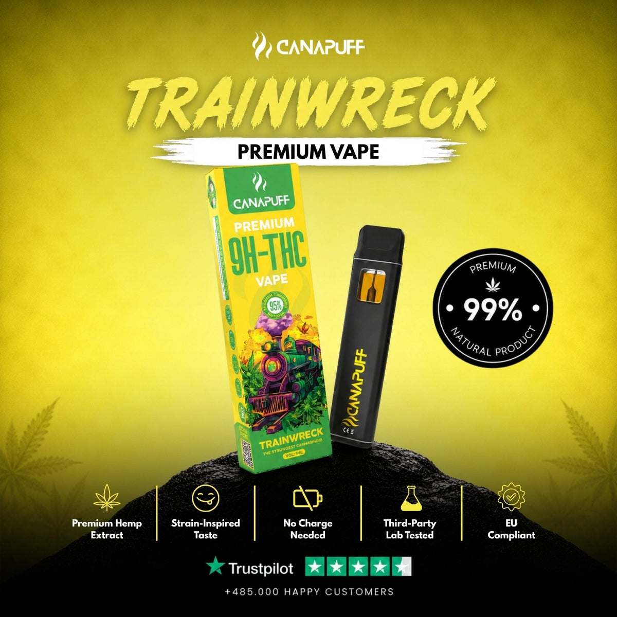 9H-THC Vape Trainwreck 95% 1ml
