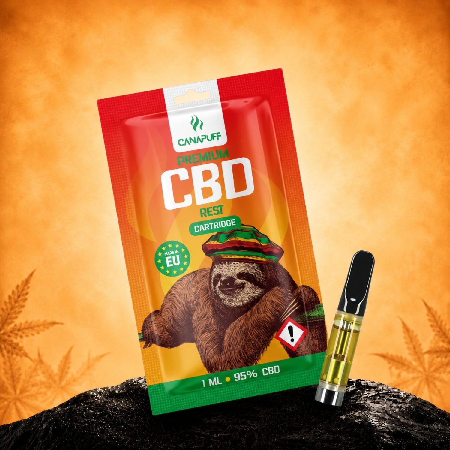 Canapuff CBD Rest Cartridge, 95%, 1 ml