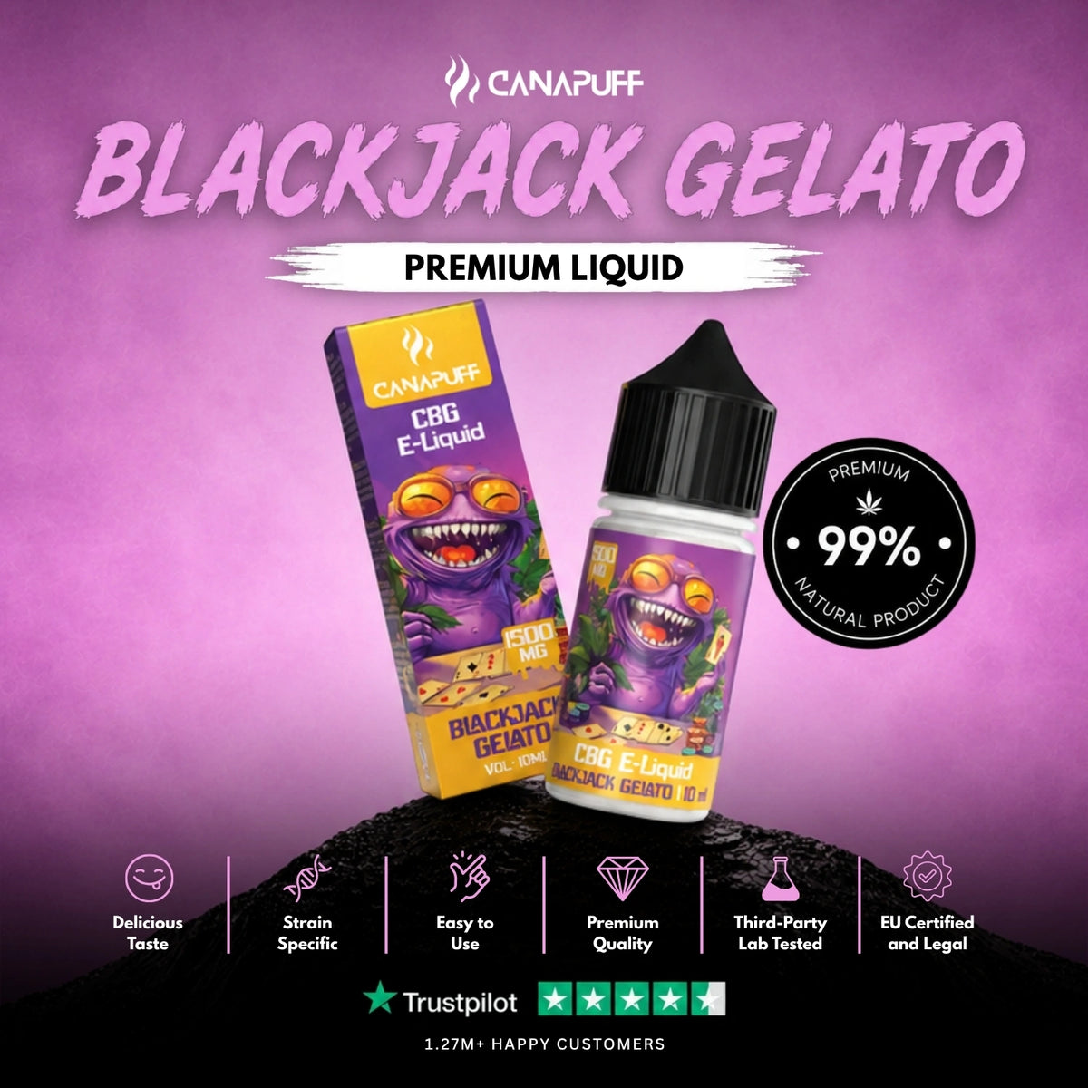 CBG liquid Blackjack Gelato 1.500 mg