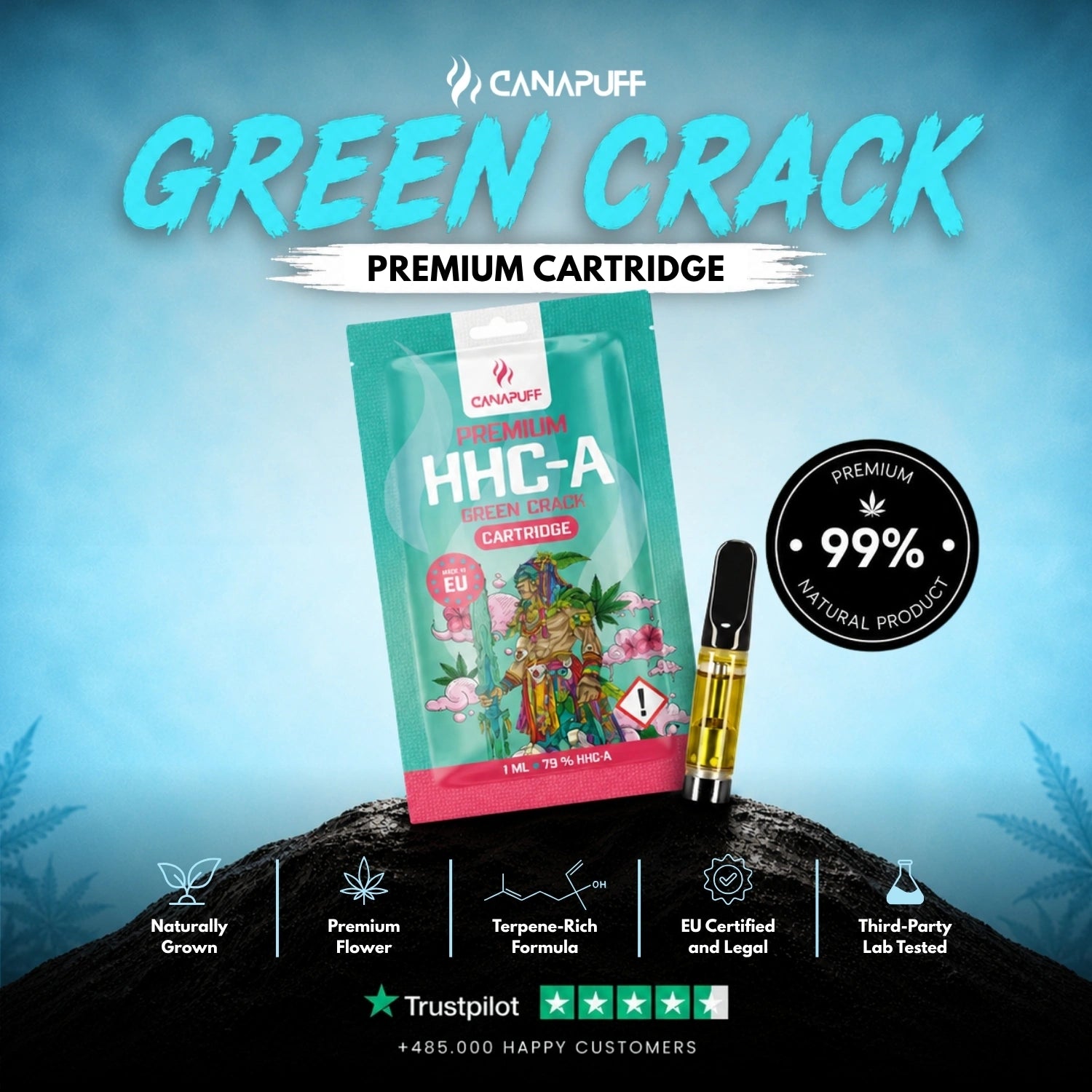 HHC-A Kartuş Green Crack 79%
