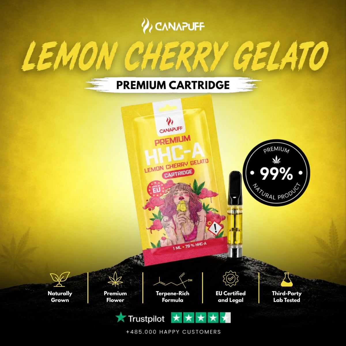 HHC-A Kartuş Lemon Cherry Gelato 79%