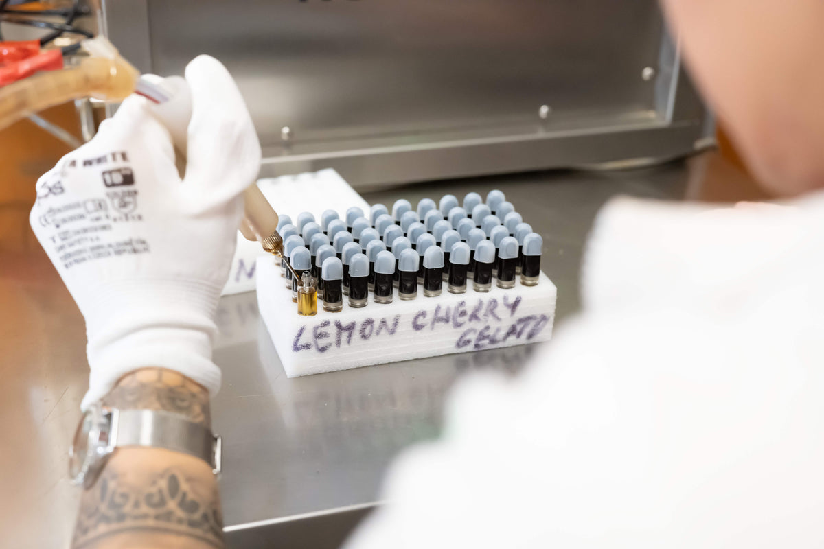 Labor testint cannabinoids close up