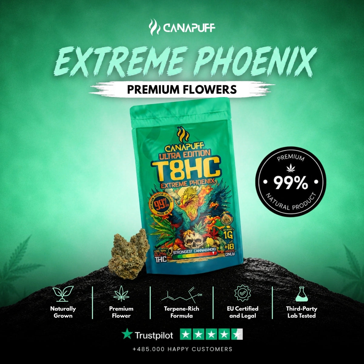 T8HC Flowers Extreme Phoenix 99%