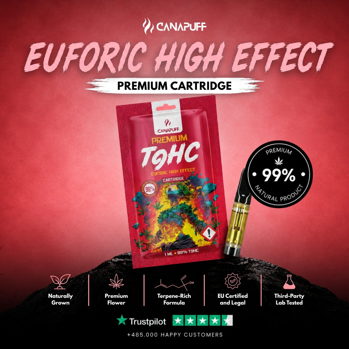 TⳊHC Cartridge Euforic 99%