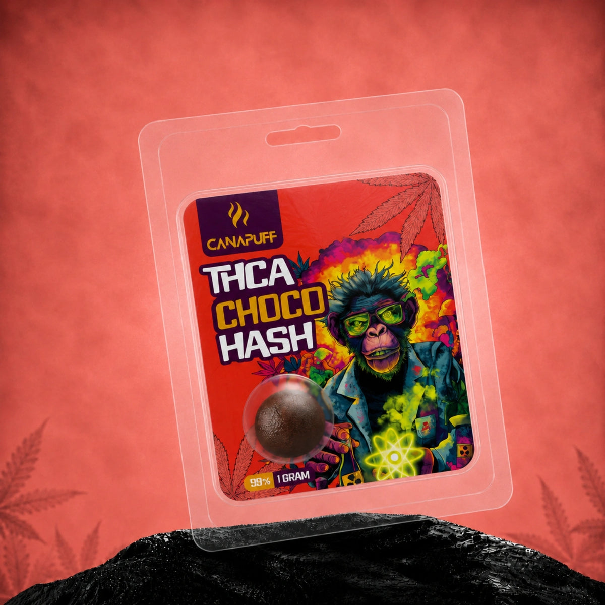 Canapuff THCA Choco Hash 99% 1g in blister pack