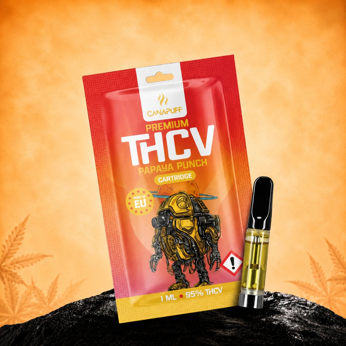 Canapuff THCV Papaya Punch cartridge, 1 ml, 95% strength