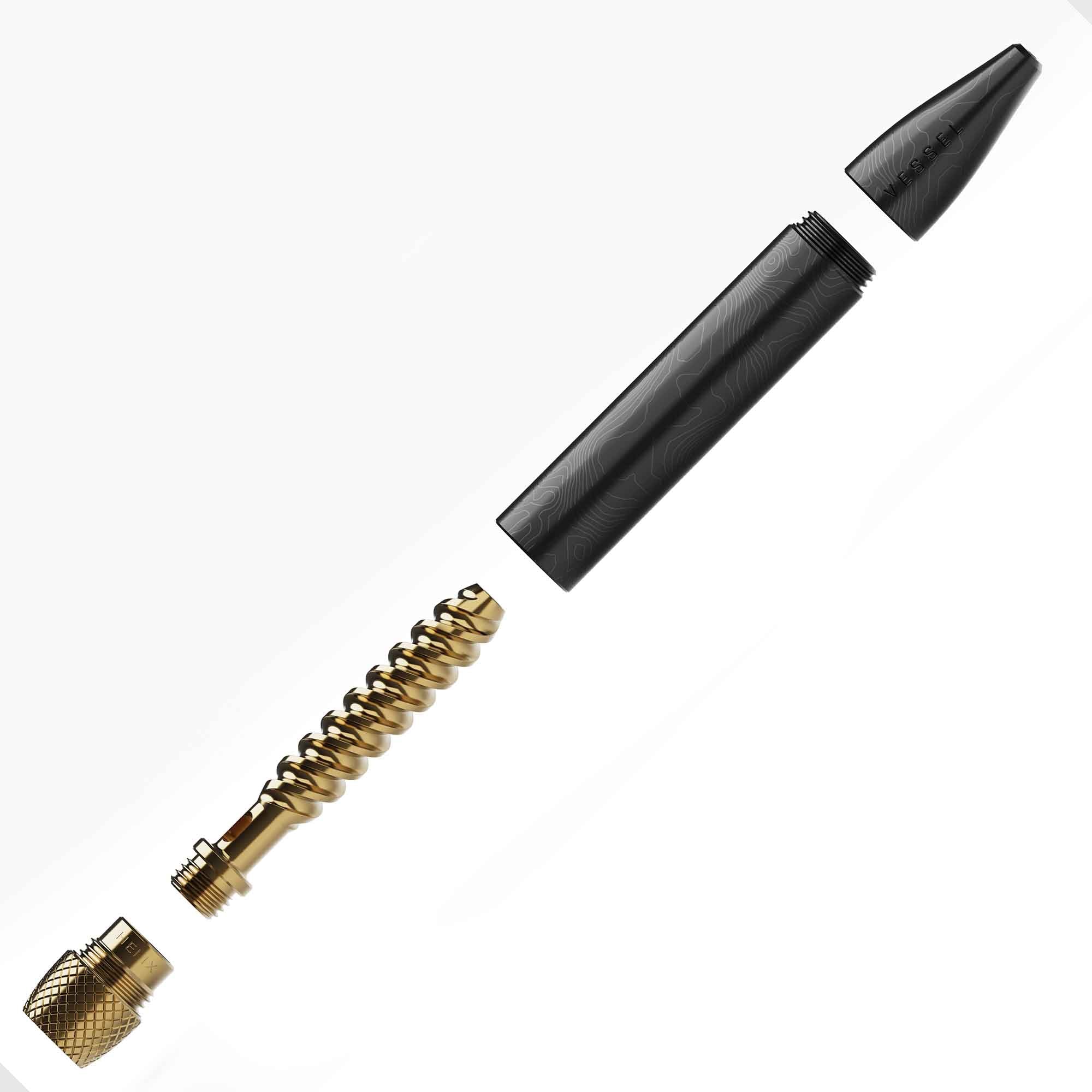 Cartridge di olio CBD con liquid dorato