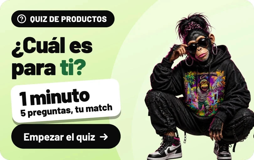 Quiz de productos: ¿Cuál es para ti? 1 minuto, 5 preguntas, tu match. Empezar el quiz