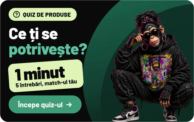 Quiz de produse: Ce ți se potrivește? 1 minut, 5 întrebări, match-ul tău. Începe quiz-ul