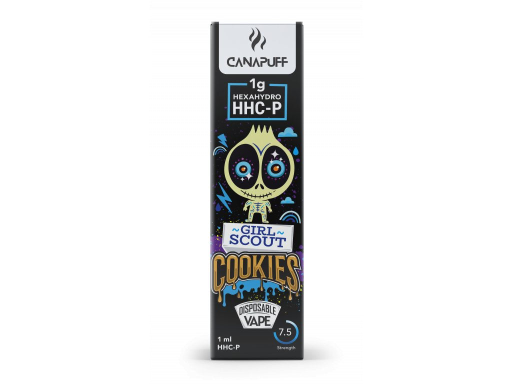 Canapuff BLACK - HHC-P - Biscoitos de escoteira - USO ÚNICO - 1ml