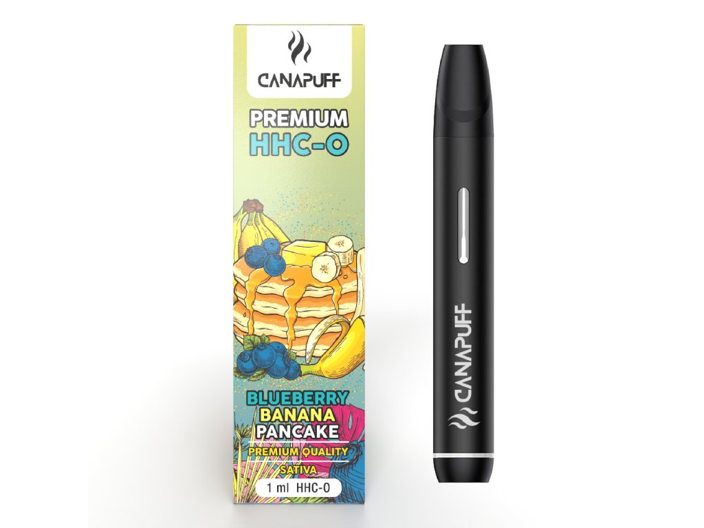 PANQUECA DE BANANA E MIRTILO 96% HHC-O - CanaPuff - USO ÚNICO - 1ml