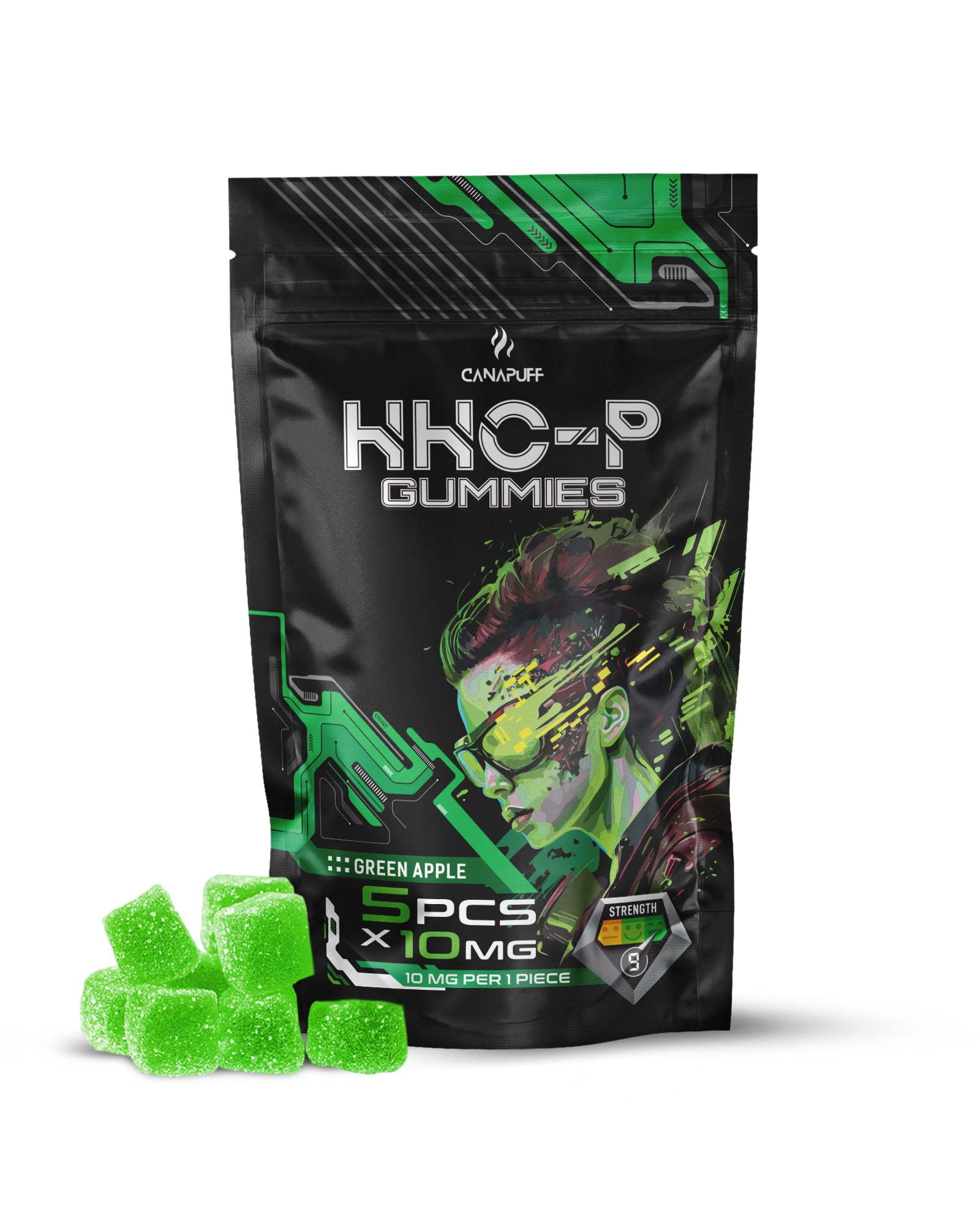 HHCP Gummies Green Apple (doypack) 2