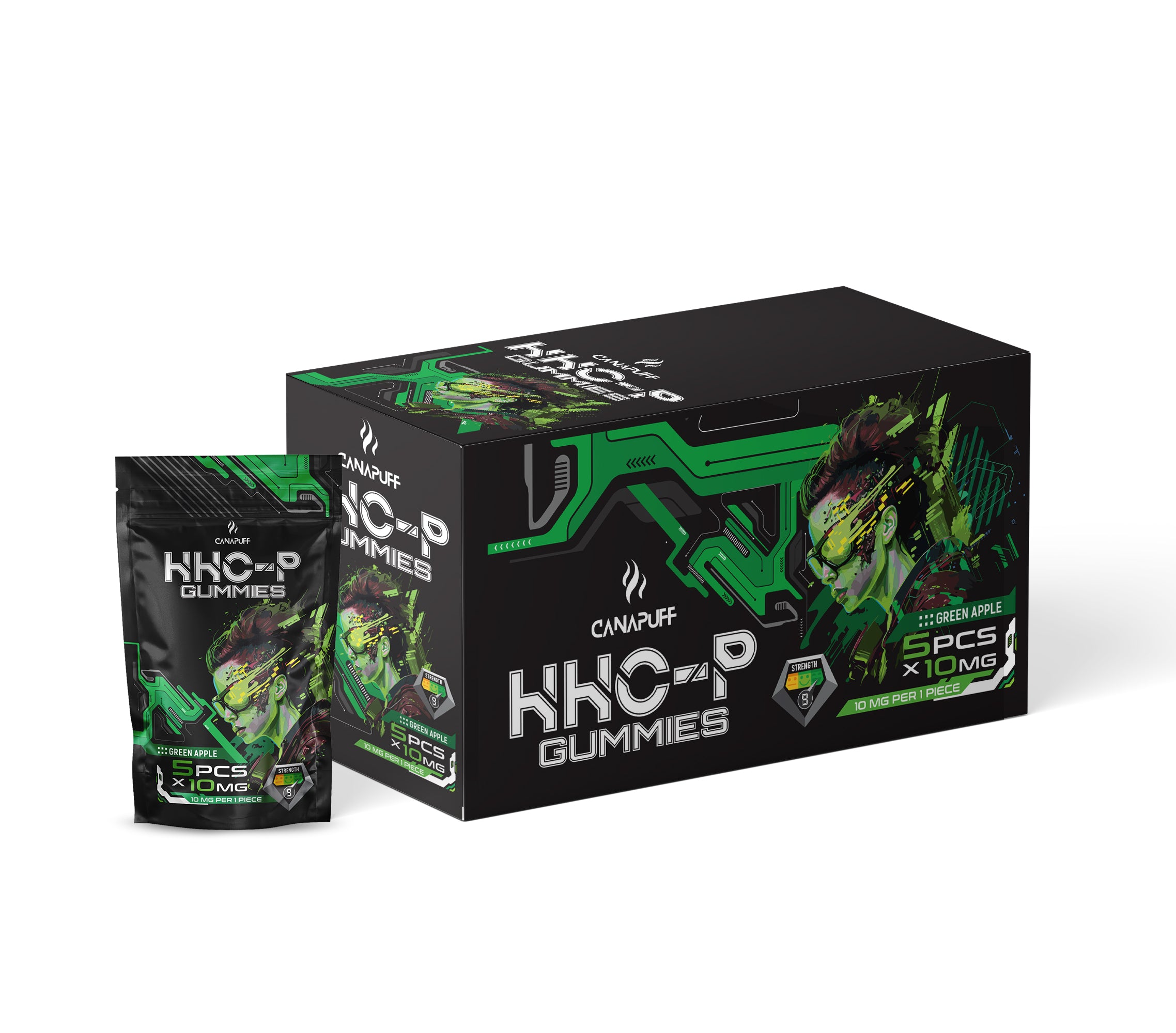 BOX HHCP gummies Green apple