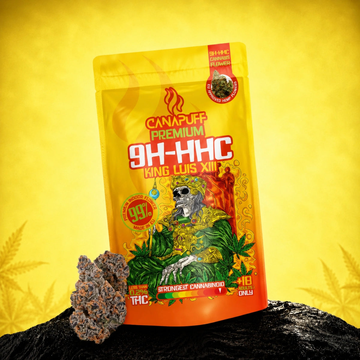 Canapuff 9H-HHC King Luis XIII flowers pouch, 99% strength