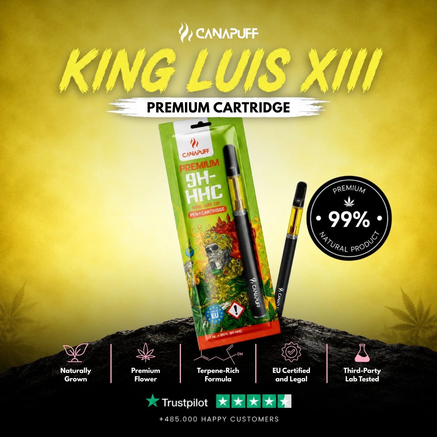 9H-HHC Pen+Cartridge King Luis XIII 95%