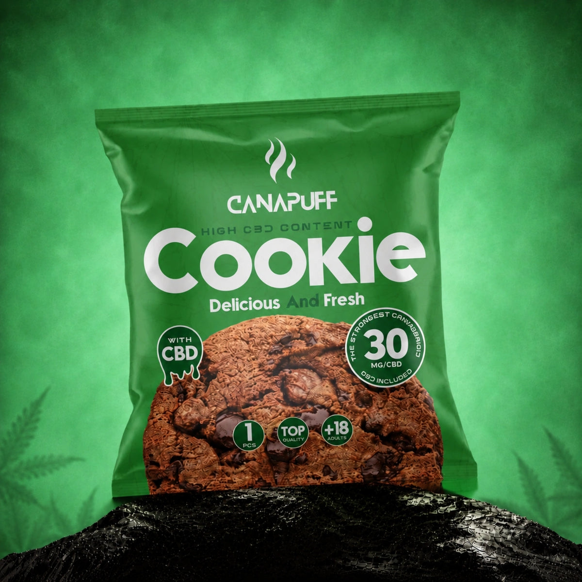 Canapuff CBD Cookie, 30 mg CBD, 1 piece