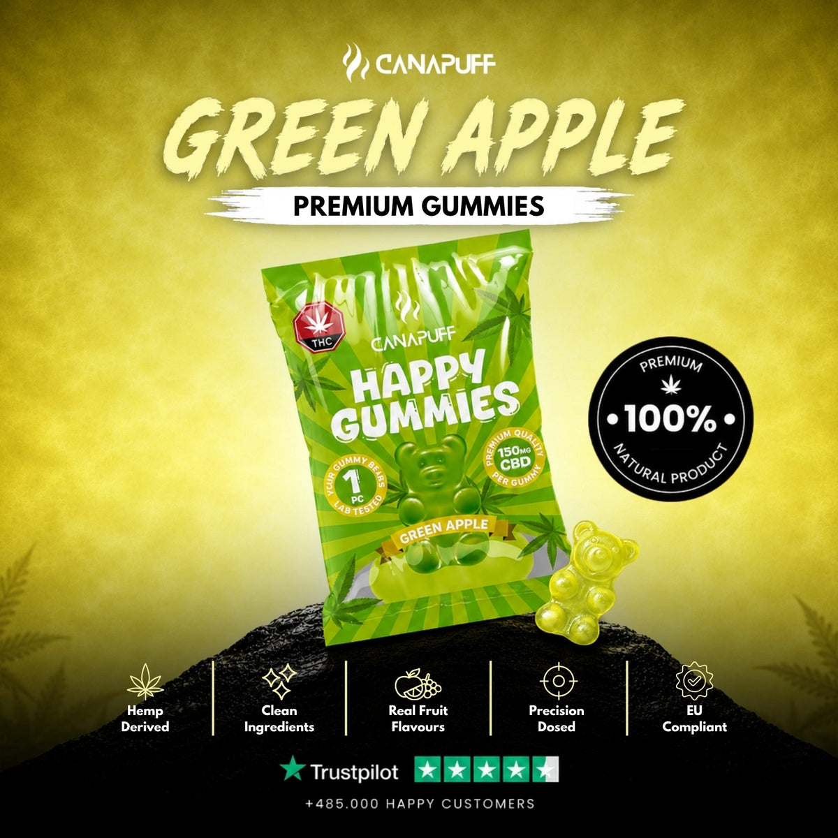 CBD Gummies Green Apple
