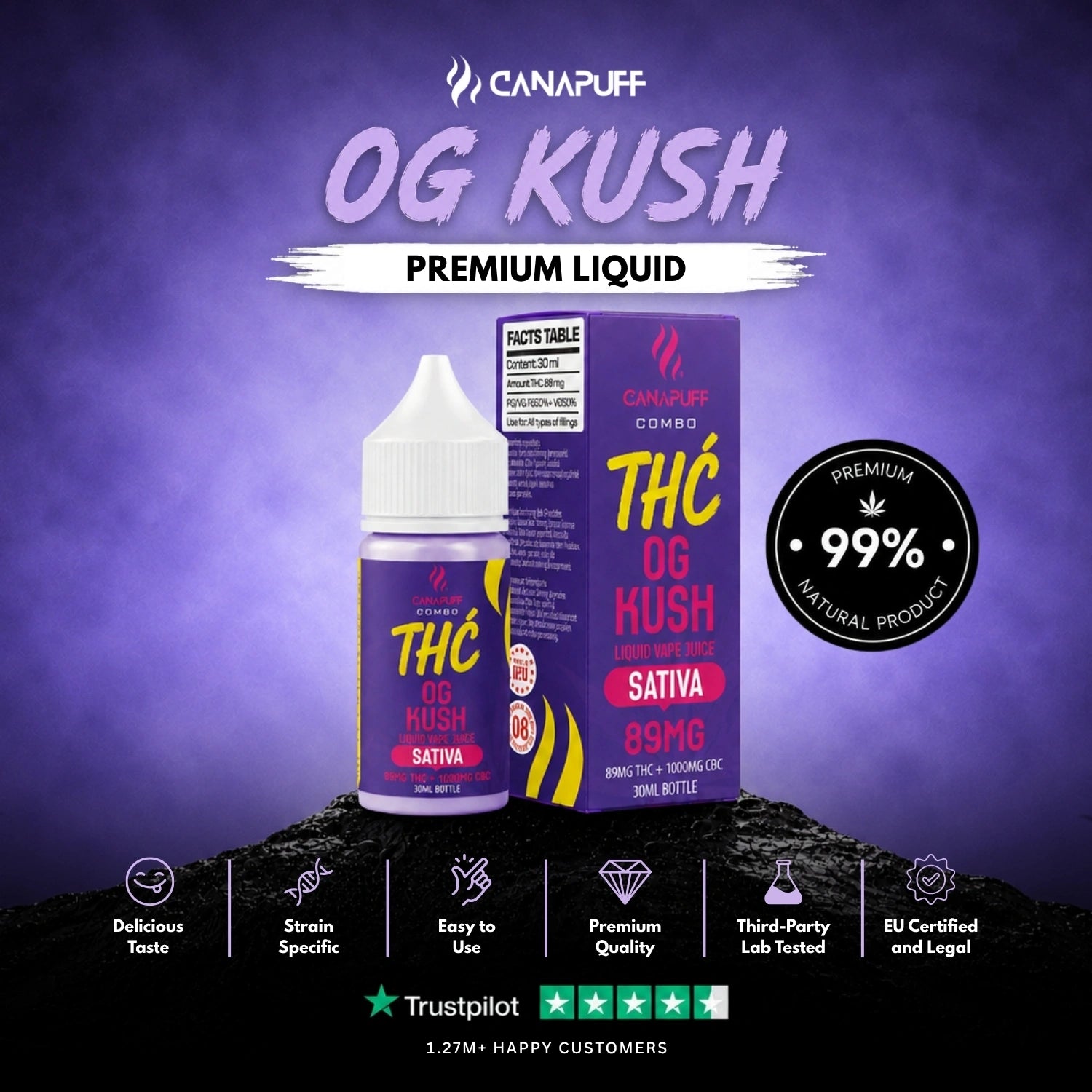 Delta 9 Liquid OG Kush 30ml