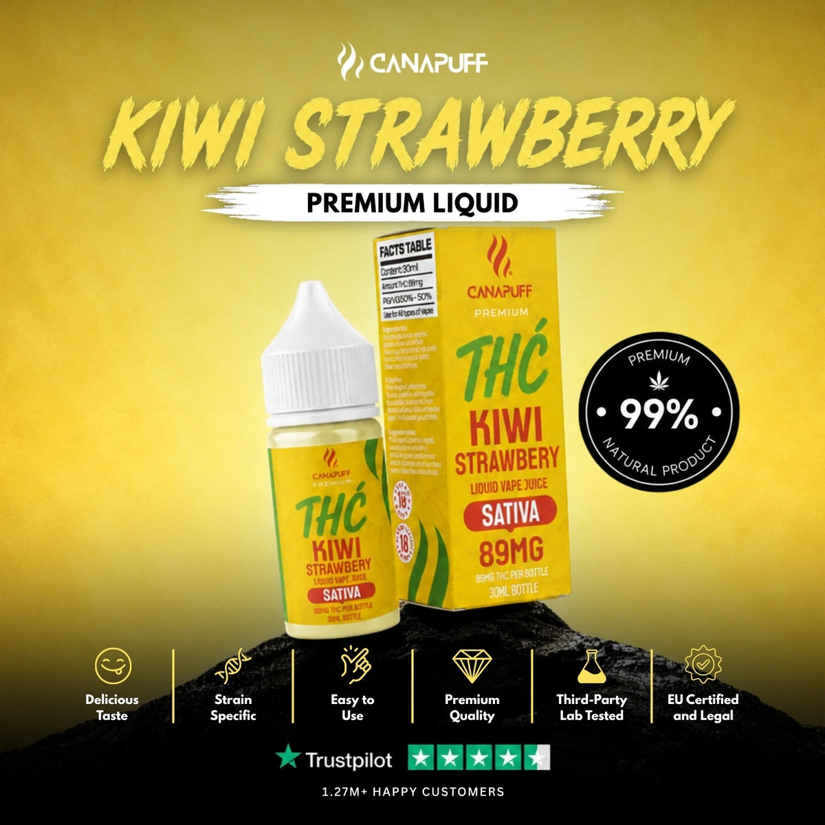 Delta 9 Liquid Kiwi Strawberry 30ml