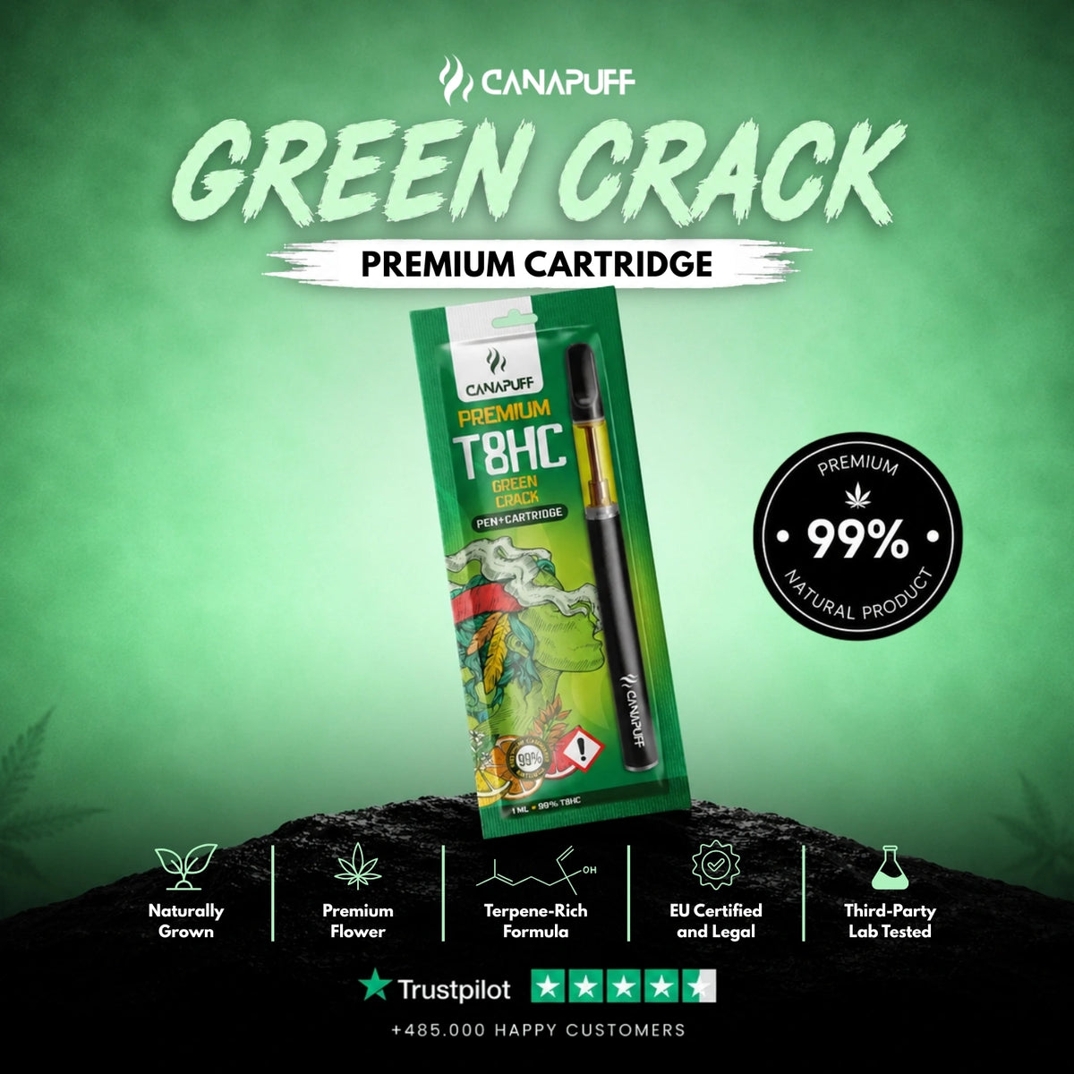 T8HC Pen+Cartridge Green Crack 99%