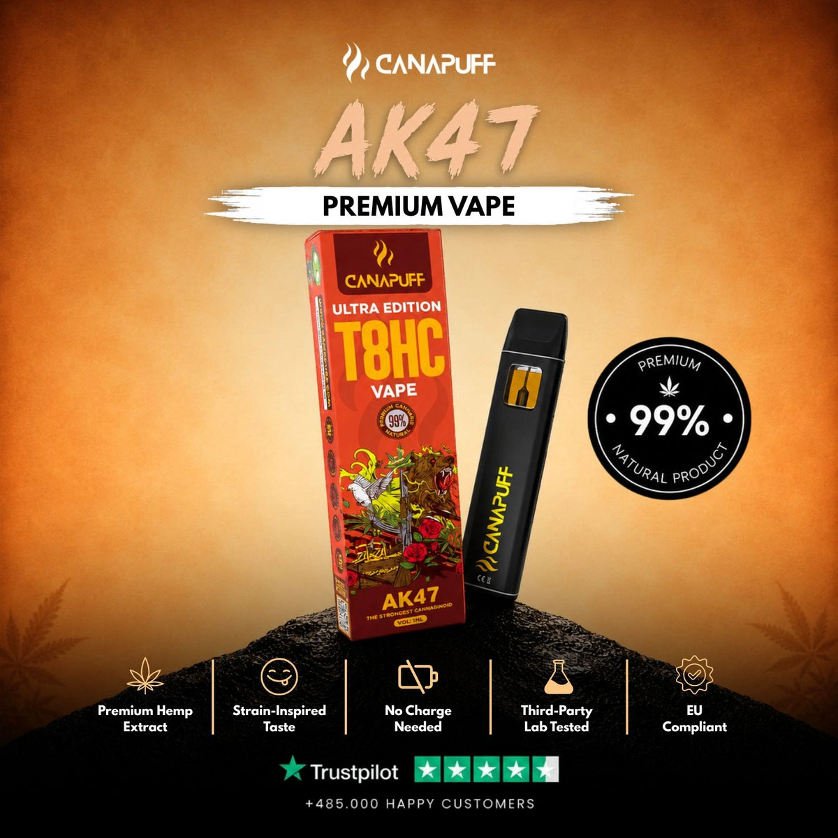 T8HC Vape AK47 Ultra Edition 99% 1ml