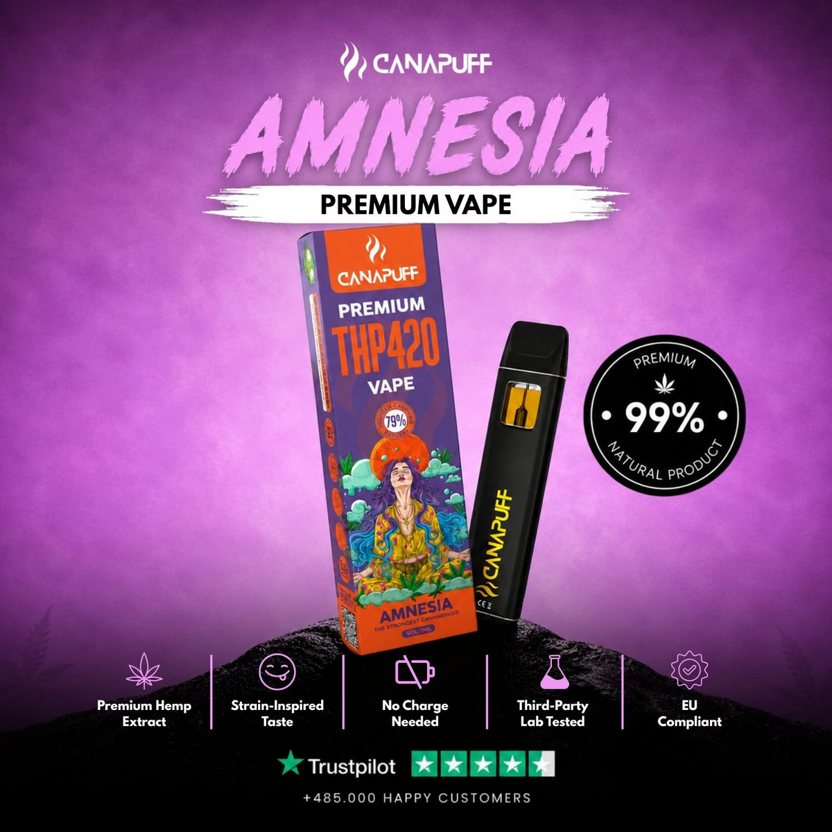 THP420 Vape Amnesia 79% 1ml