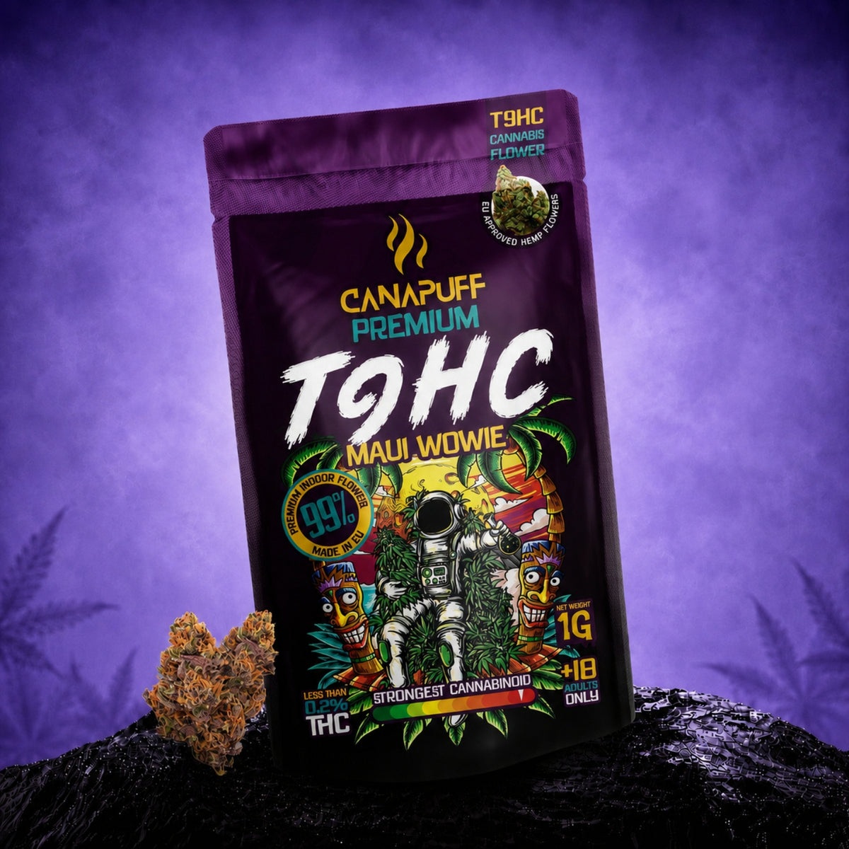 Canapuff TⳊHC Maui Wowie cannabis flower, 1g pouch