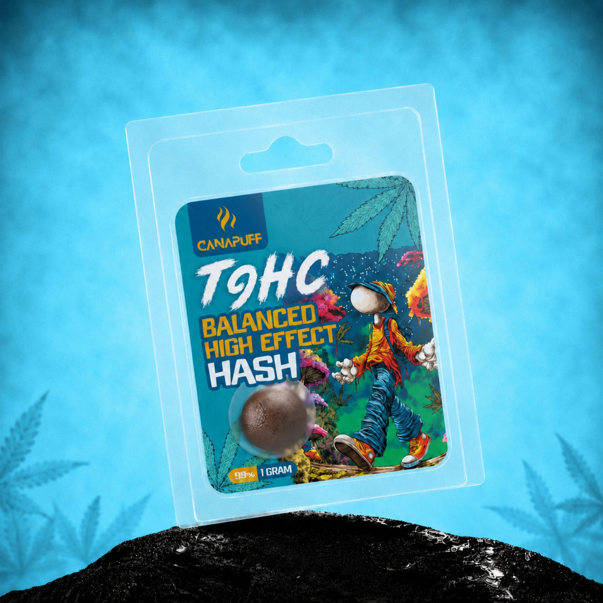 Canapuff TⳊHC Hash Balanced High Effect 99%, 1 gram pack