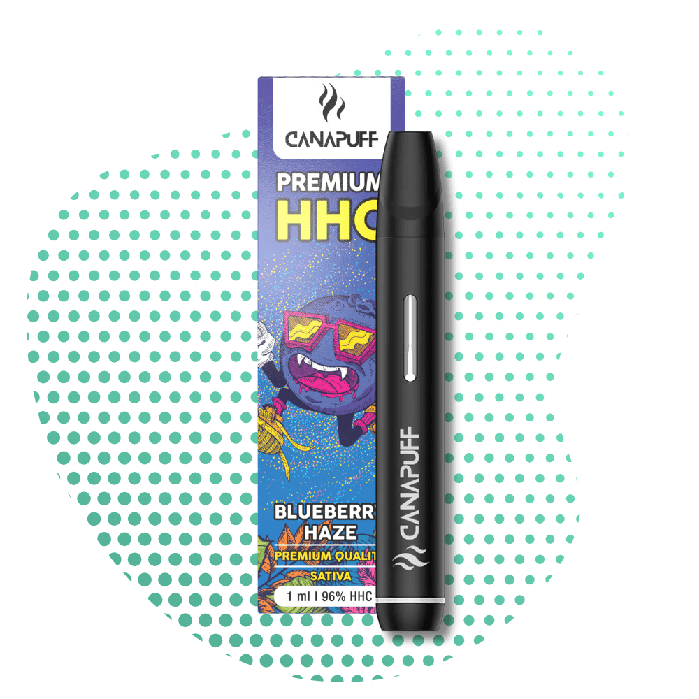 BLUEBERRY HAZE 96% HHC - CanaPuff - ONE USE - 1ml