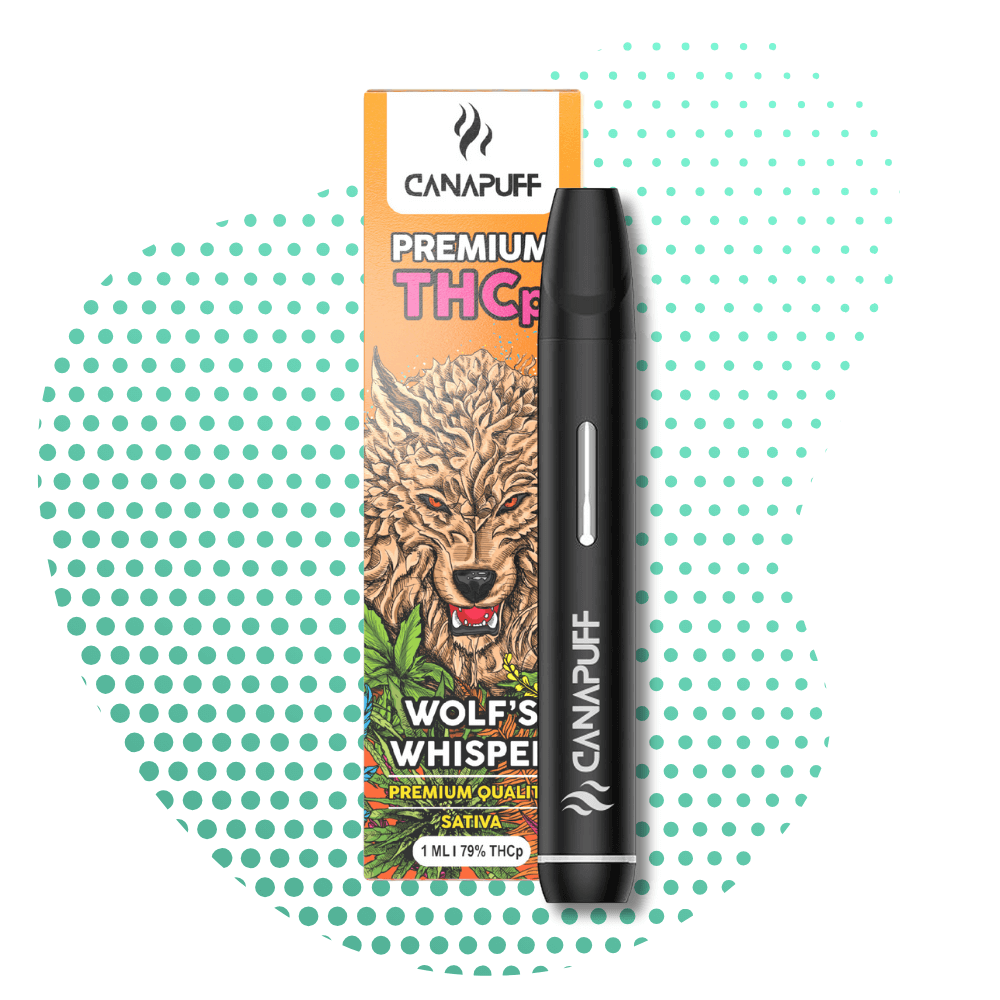 WOLF&#39;S WHISPER 79% THCp - CanaPuff - USO ÚNICO - 1ml