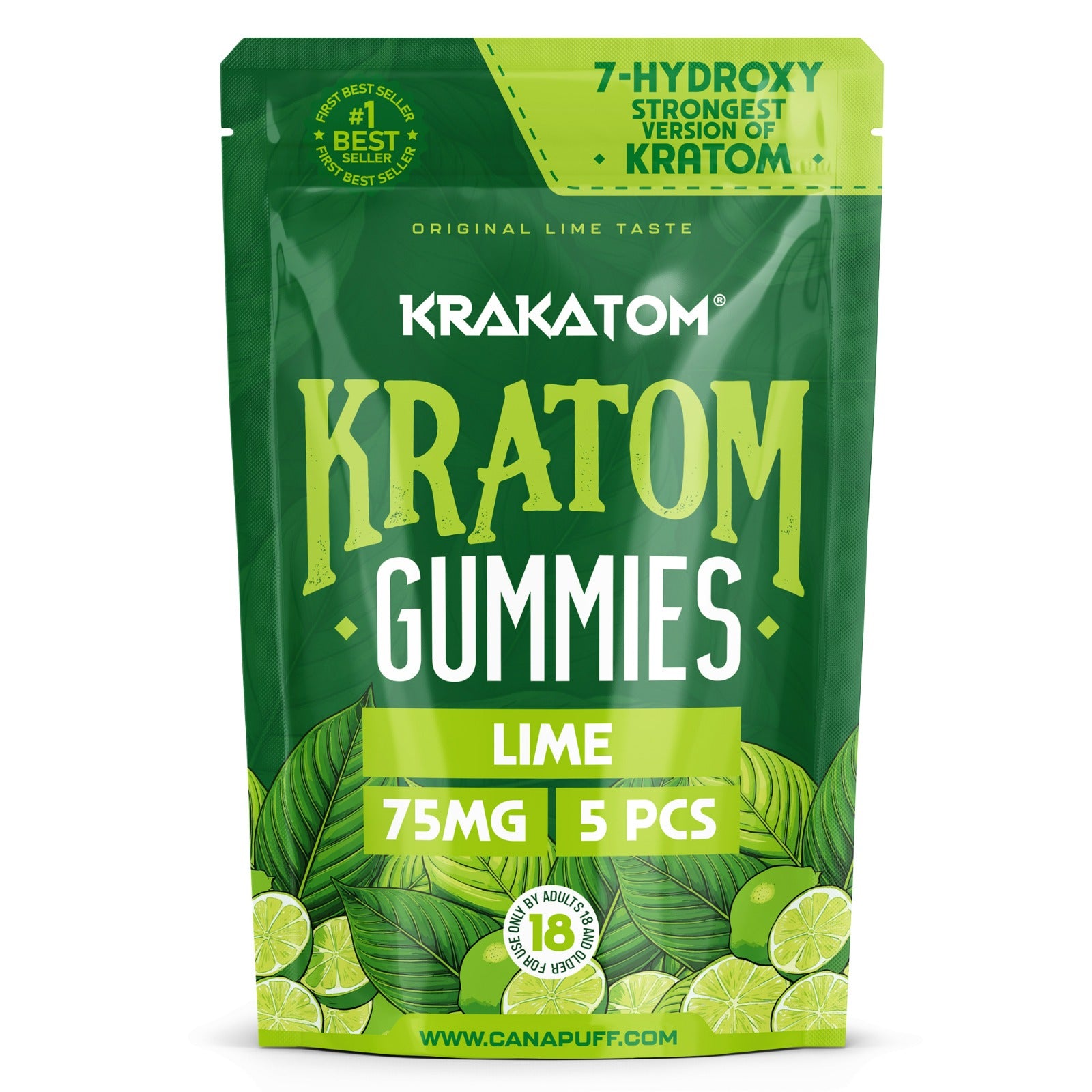 Canapuff - 7 - Hydroxy Kratom Gummies - Lime Canapuff