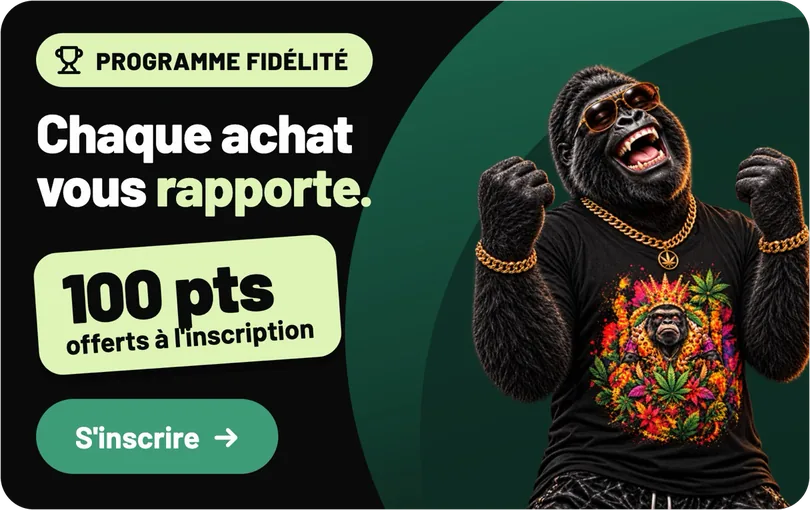 Programme fidélité: Chaque achat vous rapporte. 100 pts offerts à l'inscription. S'inscrire