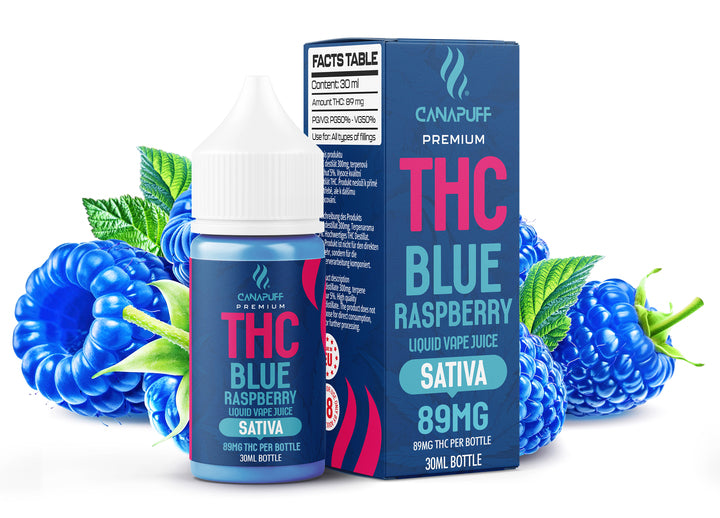 THC Liquid 89mg - Blue Raspberry Canapuff