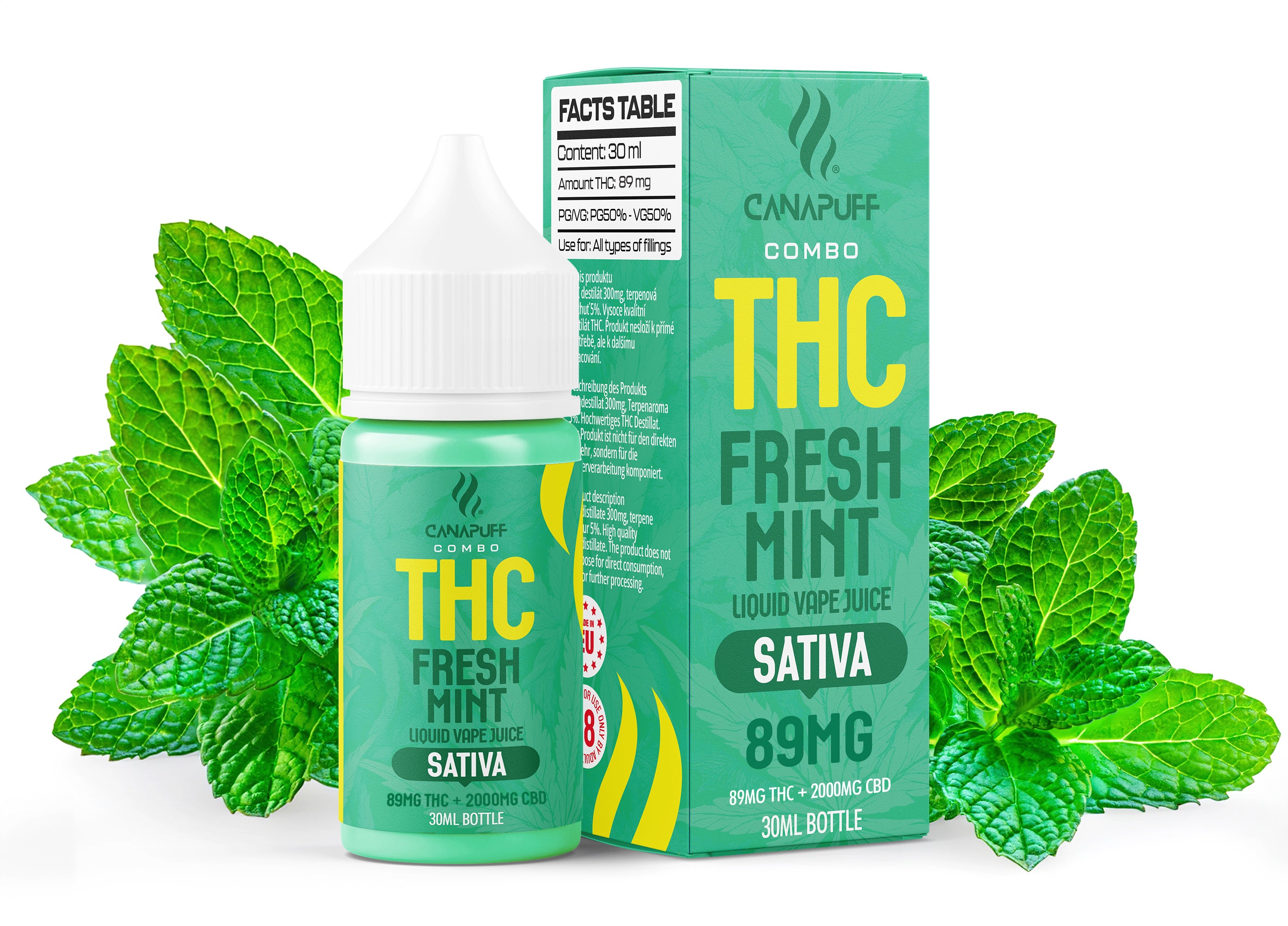 THC Liquid 89mg - Fresh Mint Canapuff